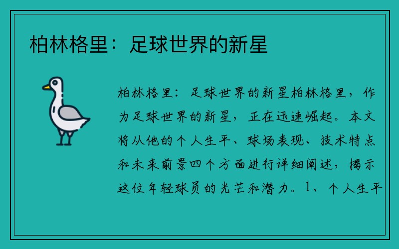 柏林格里：足球世界的新星